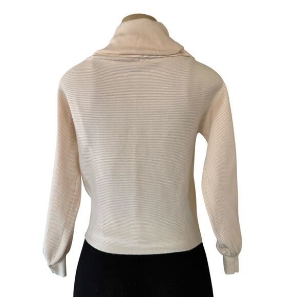 Zara sweater Ivory Cowl Neck Knit Sweater Size small women’s - Picture 3 of 8